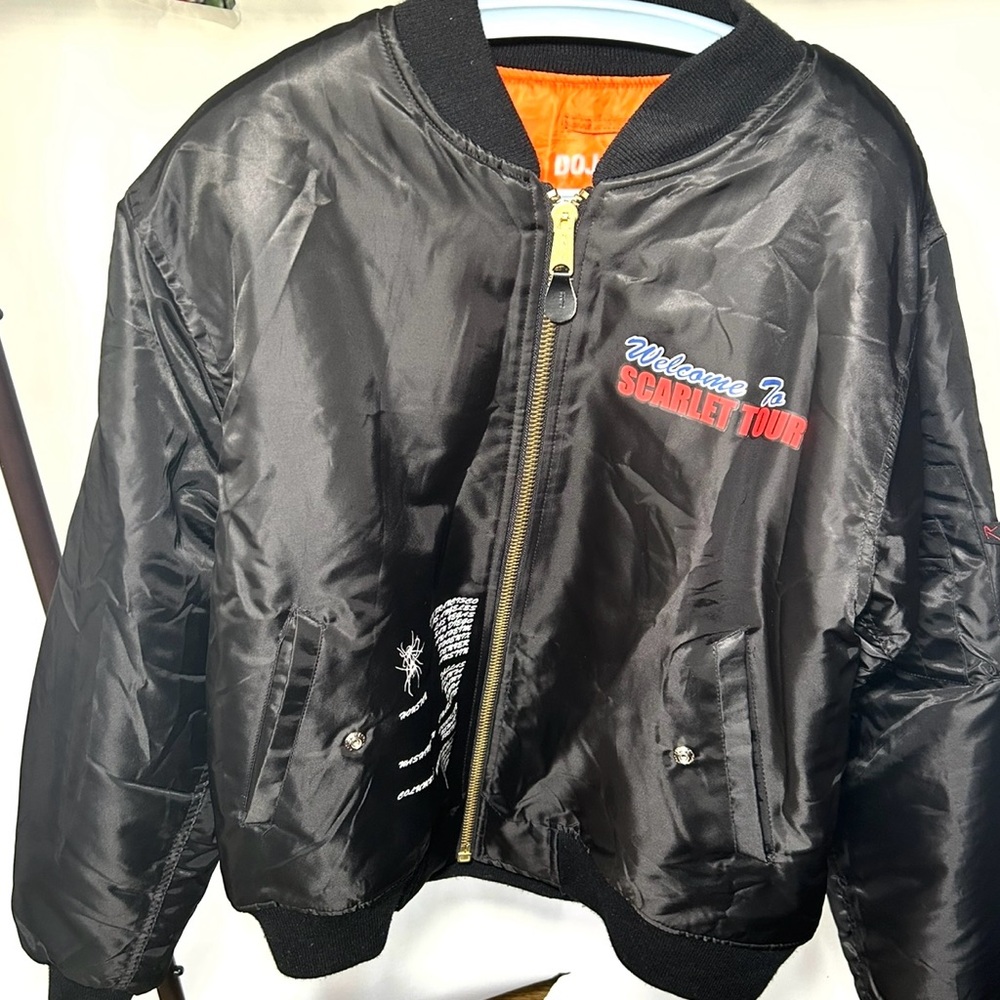 Doja Cat Scarlet Tour Merch Black Bomber Jacket XXL